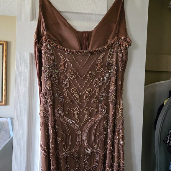 Sue Wong Mauve Beaded Formal Long Dress - Picture 3 of 3